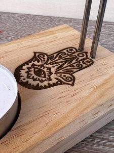 Porta Incienso de Madera Hecho a Mano con Recogedor de Ceniza Largo para Pooja Diaria, Meditación Espiritual y Decoración del Hogar - Product Image 2