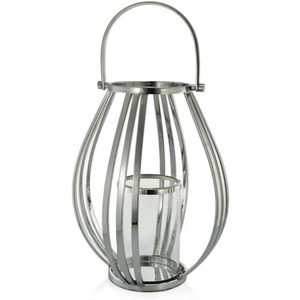 Lanterne en acier inoxydable durable avec panneaux de verre parfaite pour la décoration de jardin et l'ambiance de soirée confortable dans les maisons - Product Image 4