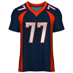 Maillots de football américain personnalisés en gros, respirants, en maille cousue, grande taille, uniformes de rugby, impression numérique, tenues d'équipe - Product Image 6