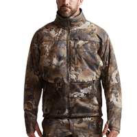 Chaqueta de Verano Personalizable, Transpirable, Ligera, de Tejido Softshell para Hombre y Mujer, Diseño de Camuflaje Naranja con Estampado Digital para Actividades al Aire Libre