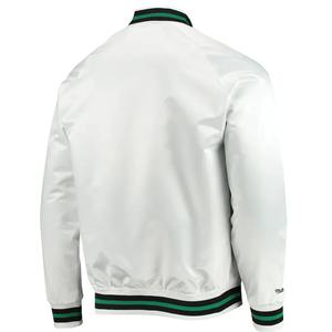 Parche bordado personalizado béisbol satén bombardero chaquetas con cuello alto temporada primavera chaqueta de hombre bordado de chenilla - Product Image 4
