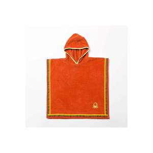 Be-0818-Org Serviette poncho pour enfants 100% coton orange 65x65 cm - ORANGE - Product Image 1