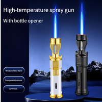 Briquet à gaz butane DEBANG anti-chute, haute qualité, allumage rapide, en alliage de zinc, coupe-vent, rechargeable, écologique, style américain