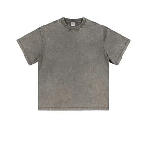 เสื้อยืดผู้ชายวินเทจสีแอซิดผ้าฝ้าย100% 270กรัมทรงหลวมเข้ารูปเสื้อยืดธรรมดาสไตล์ลำลอง - Product Image 2