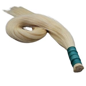 Cheveux humains brésiliens Remy 100% purs OEM BSL # Extensions de cheveux naturels blonds 613 en vrac, lisses, 8-24 pouces, 100g, sans perte ni nœuds - Product Image 4
