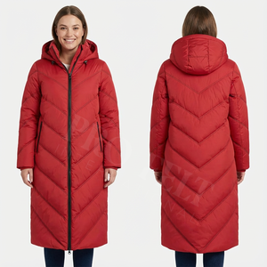 Abrigo Acolchado Largo con Capucha para Invierno, Chaqueta Acolchada Aislante Personalizada OEM ODM, Abrigo de Invierno Cálido de Longitud Completa - Product Image 6