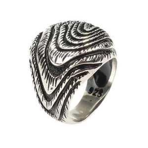 925 Sterling <b>Silver</b> Men's <b>Ring</b> Wise Tree Design Fine Jewelry for Everyday Wear Geometric Pattern Rhodium Plating <b>Set</b> Gemstone - Product Image 1