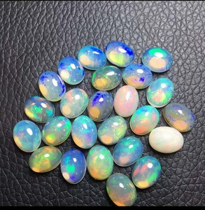 Opale éthiopienne naturelle Rainboe, cabochon ovale fait à la main, pierres IGI en forme de cœur, bijoux pour pendentif/bracelet/boucles d'oreilles, jeu de couleurs - Product Image 1