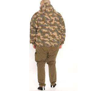 Veste coupe-vent en toile à capuche pour homme, style tendance, faible MOQ, taille adulte personnalisée, logo frontal, vente en gros, prix de gros, haute rue - Product Image 6