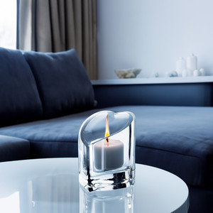 VCH771 - Clear Heart Shape <b>Vase</b> - 3.5 x 4H - Product Image 5