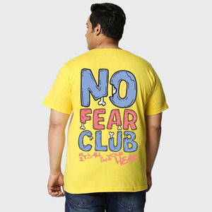 เสื้อยืดผ้าฝ้ายแขนสั้นสำหรับผู้ชายเสื้อฤดูร้อนแบบสวมหัวเสื้อยืดสีเหลืองทนทานโลโก้ตามสั่ง - Product Image 3