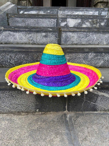 Sombrero colorido llamativo Sombrero Favores de fiesta de verano Sombreros de paja - Product Image 2