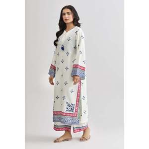 Elegante Conjunto de Kaftán Estampado Edición Premium Lawn SL00249 Conjunto de Kaftán Premium Lawn para Mujer con Diseño Estampado Premium - Product Image 1