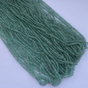 3mm 4mm naturel vert zambien émeraude lisse Rondelle perles brin collier dernier design pour la fabrication de bijoux tendance maintenant offres - Product Image 4