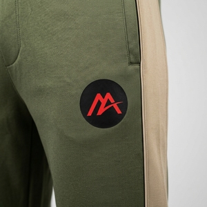 Conjunto Deportivo para Hombre en Verde Oliva, Chaqueta Deportiva con Cierre Completo, Pantalones Jogger con Franjas Laterales Beige, Ropa Deportiva para Entrenamiento, Gimnasio, Running y Fitness - Product Image 6