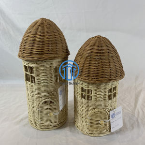 Aesthetic Imaginative Touch to Your Kids Space Meticulous Care From a Robust Rattan Weave House Shaped Rattan Kid <b>Basket</b> Set - Product Image 5