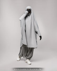 Vestido islámico modesto de uso diario cómodo de talla grande al por mayor Jersey de algodón de color liso para ropa deportiva ligera y transpirable - Product Image 5