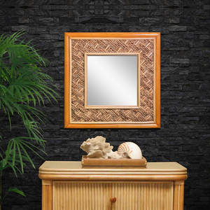 Mesita de noche moderna de mimbre/ratán de madera maciza de 26,5 pulgadas con carga inalámbrica inteligente para uso en apartamentos o hospitales - Product Image 3