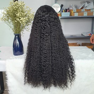 Pelucas de cabello humano virgen negro natural, rizo birmano vietnamita en bruto, extensiones de base de tupé largo súper dibujado doble, transparente rojizo - Product Image 3