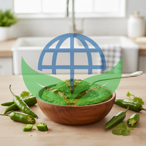 Concentrado de pasta de chile verde industrial |   Grado Alimenticio |   No Aséptico |   100% Natural |   Barril/Sachet de 20 kg |   Salsa OEM - Product Image 1