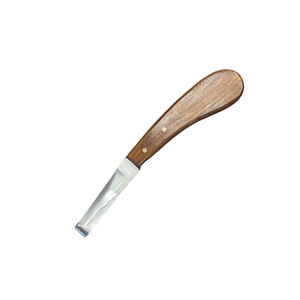 Cuchillos de pezuña de caballo para diestros, mango de madera, herramientas de corte de pezuña de caballo, herramientas de cuidado de caballos de acero inoxidable al carbono con logotipo personalizado - Product Image 4
