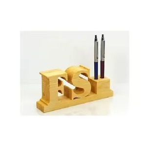 Handcrafted Wooden <b>Pen</b> <b>Holders</b> Decorative <b>Desk</b> Organizer Set with Carved and Slotted Design - Product Image 6