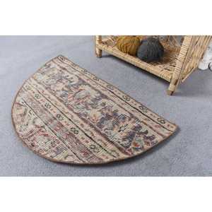 พรมวินเทจสไตล์ตุรกี, พรมทรงกลมขนาด 1.5x2.5 ฟุต, พรมสีเบจไล่เฉด - Product Image 3