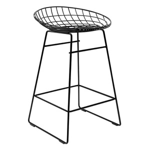 Juego de 2 sillas decorativas de alambre de hierro y Metal de diseño de lujo, con acabado de polvo negro, para el hogar, jardín y restaurante - Product Image 3