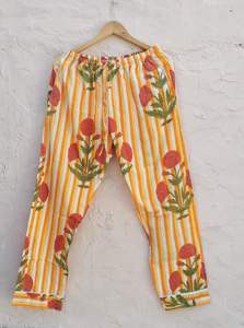 Ropa de dormir de algodón indio para mujer, conjunto de camisón y pijama con estampado de bloques de flores, vestido de noche cómodo hecho a mano - Product Image 3