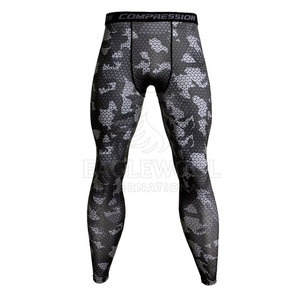 Legging de compression respirant à taille élastique, uni, mi-long, sur mesure pour hommes, vêtements de sport de fitness, best-seller - Product Image 6