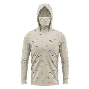 Men <b>Women</b> Upf50 Quick Dry Fishing Hoodie Mesh Breathable Wear Jersey <b>Long</b> <b>Sleeve</b> Custom Hooded Fishing Shirt With Mask - Product Image 6