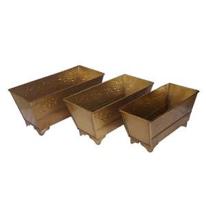 Juego de 3 macetas de flores, maceta de flores de Metal para decoración del hogar y decoración de jardín de Hotel, macetas de flores de nuevo estilo - Product Image 1