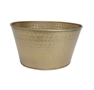 Recién llegado, juego de macetas ovaladas de Metal de 3 macetas de gran tamaño de Color dorado para decoración del hogar y el jardín hechas a mano - Product Image 1