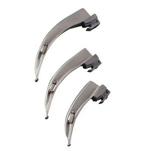 Ensemble de laryngoscope chirurgical ORL Astrin Premium, manuel, en acier inoxydable, équipement d'anesthésie, lames à fibre optique LED réutilisables, MOL - Product Image 2