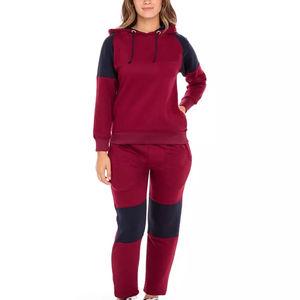 Trajes Deportivos y de Jogging al por Mayor para Mujer, Trajes Deportivos Transpirables Personalizados, Trajes de 2 Piezas 100% Algodón Liso - Product Image 1