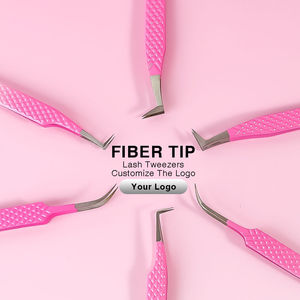 Pinzas para pestañas de acero inoxidable de calidad profesional premium, mango cómodo antimagnético, punta suave, logotipo personalizado ODM/OEM - Product Image 2