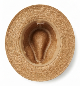 Personalized Odm Oem Woven Straw <b>Fedora</b> <b>Hat</b> Eco Friendly Wide Brim Sunshade Summer Trilby Cap with Leather Band for Outdoor Wear - Product Image 3