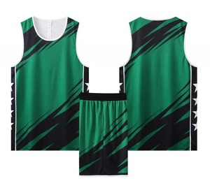 เสื้อบาสเก็ตบอลแขนกุดใส่เล่นบาสเก็ตบอลชุดห้าส่วนชุดบาสเก็ตบอลพิมพ์หมายเลขตามสั่ง - Product Image 2