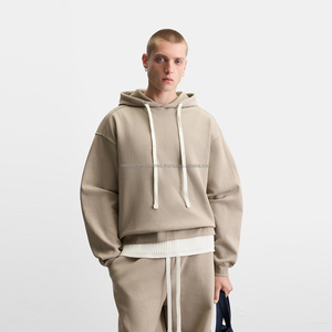 Sudadera personalizada en relieve de alta calidad, sudaderas con capucha personalizadas de gran tamaño para hombre, sudaderas con capucha en relieve en blanco para hombre, sudadera lisa con estampado de soplo - Product Image 2