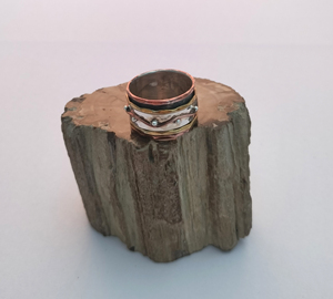 Hot Selling Handmade 925 Sterling Silver <b>Spinner</b> Band <b>Rings</b> for Women Bezel Setting Anti-Anxiety Wedding Jewelry Promises - Product Image 1