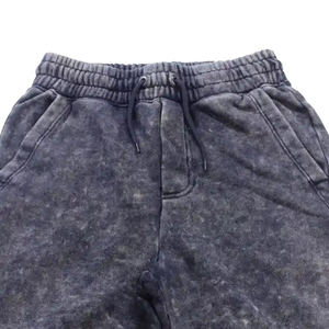 2025 nuevo estilo de impresión personalizada lavado ácido pantalones cortos con cordón para hombres 100% algodón lavado Vintage OEM disponible - Product Image 4