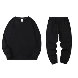 Conjunto de chándal de hombre con logotipo personalizado para otoño e invierno con sudaderas con capucha, chándal de 2 piezas con cremallera, ropa deportiva transpirable de algodón 100% - Product Image 5