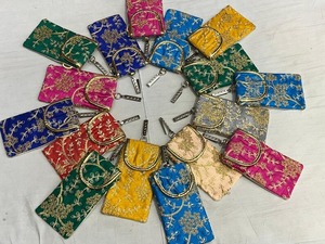 Indian Handmade Embroidered Mobile <b>Pouches</b> <b>for</b> <b>Women</b> Patterned Purse Inspired Wedding Gift Mehendi Favors - Product Image 2