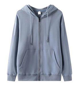 เสื้อฮู้ดซิปผู้ชายทรงปกติ ขายส่ง ผ้าฝ้ายฟลีซ 100% น้ำหนัก 300 กรัม ระบายอากาศได้ดี สีพื้น สำหรับฤดูหนาว - Product Image 1