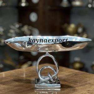 Juego de 3 Tazones Decorativos Modernos y Pulidos para Servir Frutos Secos, Ecológicos, de Lujo, con Base Dorada en Forma de Rama, para Fiestas - Product Image 4