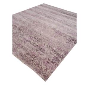 Alfombra de Lana y Seda de Bambú Anudada a Mano Kavi Ivory, Colección Chaos Theory-Esk-632, Alfombra Abstracta para Sala de Estar, Rectangular, para Pasillo o Dormitorio - Product Image 2