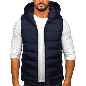 Recién llegado, chaleco acolchado de invierno a la moda de alta calidad sin capucha, chaqueta sin mangas para hombres, ropa de calle transpirable personalizada - Product Image 1