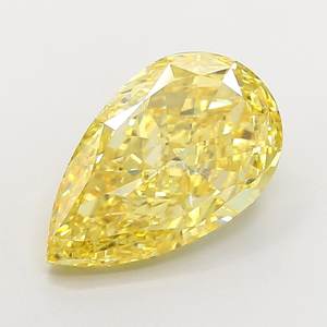 Diamante Cultivado en Laboratorio, Corte Pera, 5.00ct, VS1, Amarillo Intenso - Product Image 1