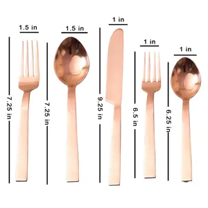 Kitchen Top Decorative Stainless Steel Metal Cutlery <b>Set</b> Manufacturer And Exporter New Design Metal <b>Flatware</b> <b>Set</b> Manufacturer - Product Image 3