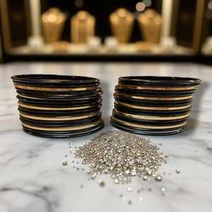 Vente directe d'usine, ensembles de bracelets en verre ronds, ensembles de churiyan religieux islamiques pour femmes adultes - Product Image 3